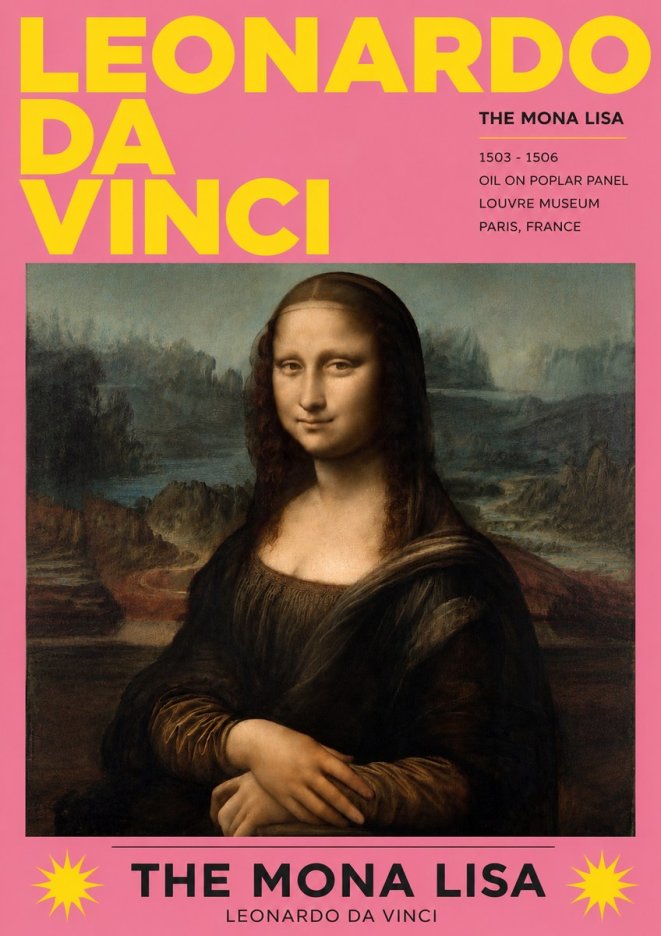 Leonardo da Vinci The Mona Lisa No3 - Poszter