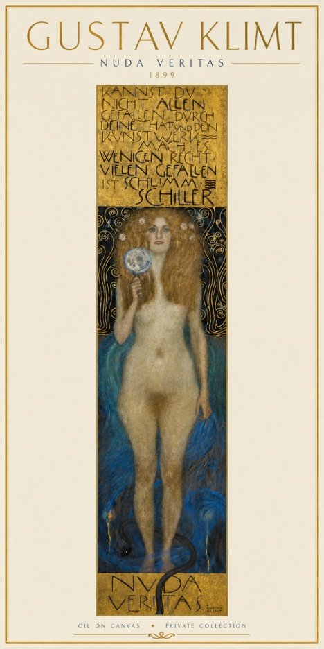 Klimt Nuda Veritas No5 - Poszter