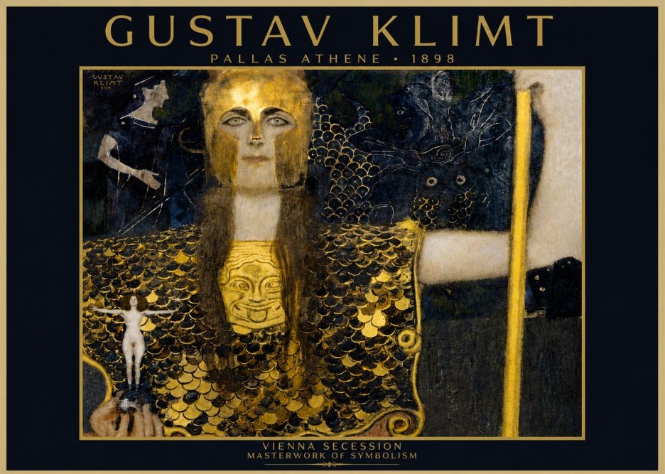 Klimt Pallas Athene No4 - Poszter