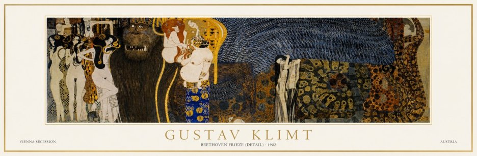 Klimt Beethoven Frieze (Detail) No1 - Poszter