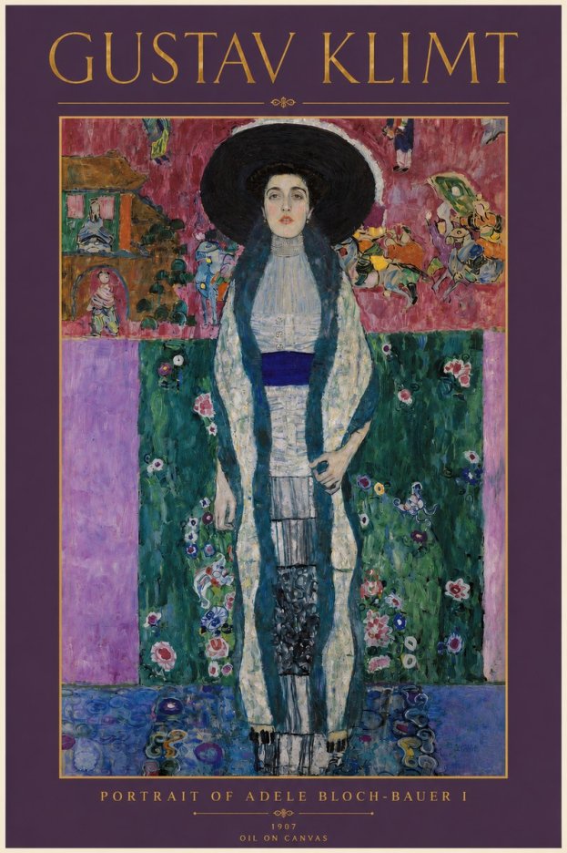 Klimt Portrait of Adele Bloch-bauer I No3 - Poszter