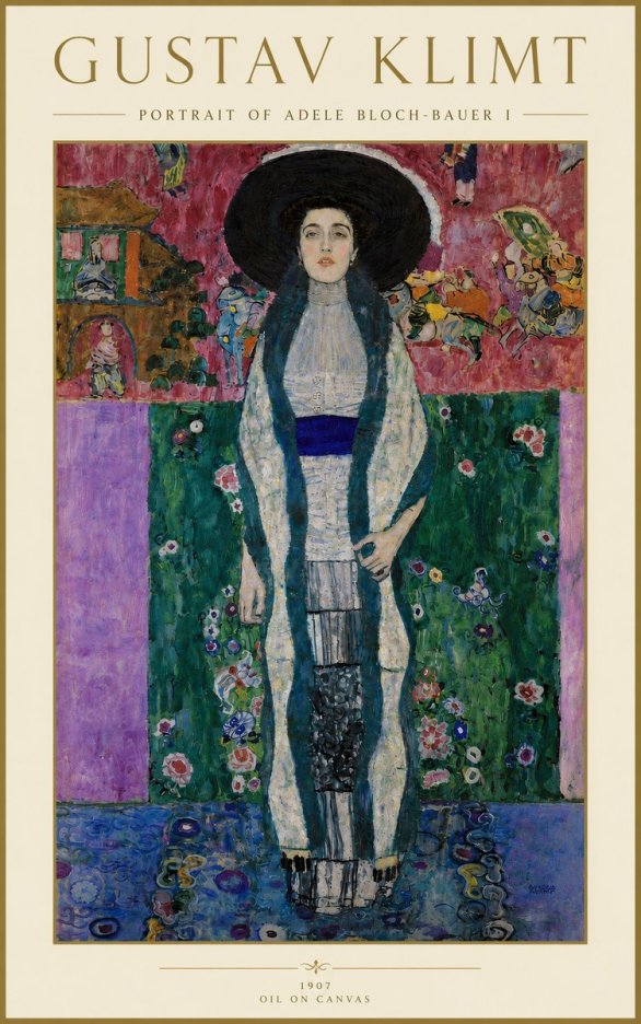 Klimt Portrait of Adele Bloch-bauer I No6 - Poszter