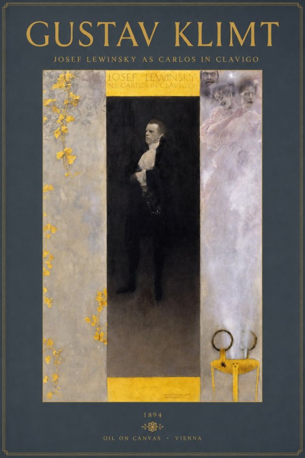 Klimt Josef Lewinsky as Carlos in Clavigo No2 - Poszter