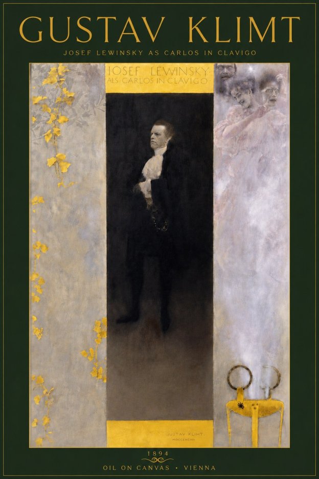 Klimt Josef Lewinsky as Carlos in Clavigo No5 - Poszter