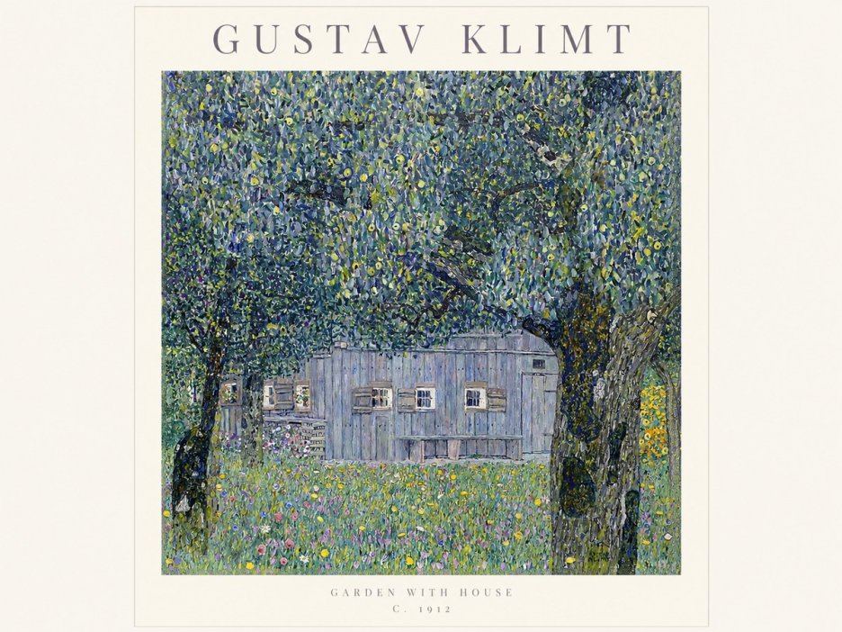 Klimt Garden with House No1 - Poszter