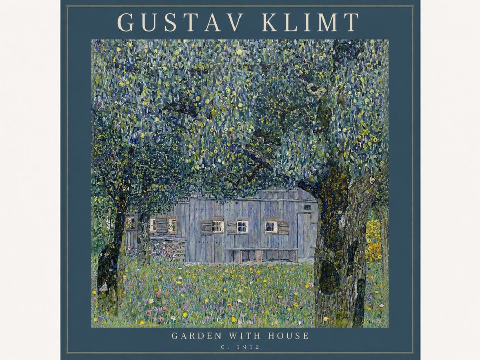 Klimt Garden with House No2 - Poszter