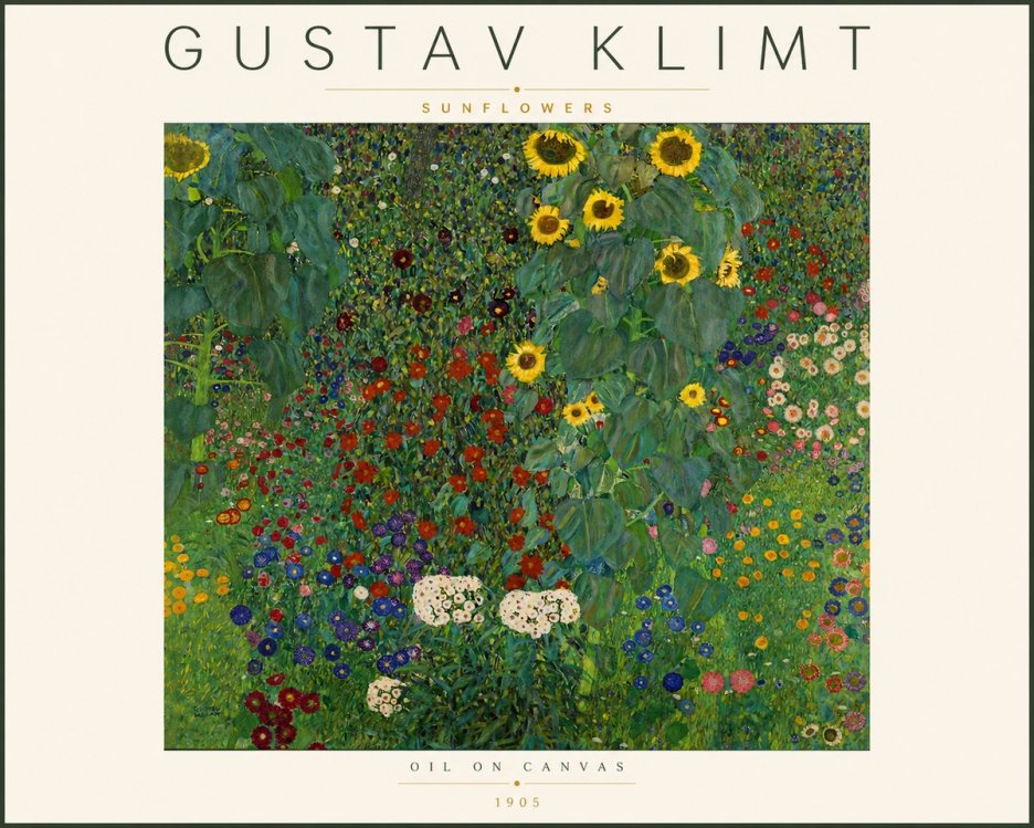 Klimt Sunflowers No4 - Poszter