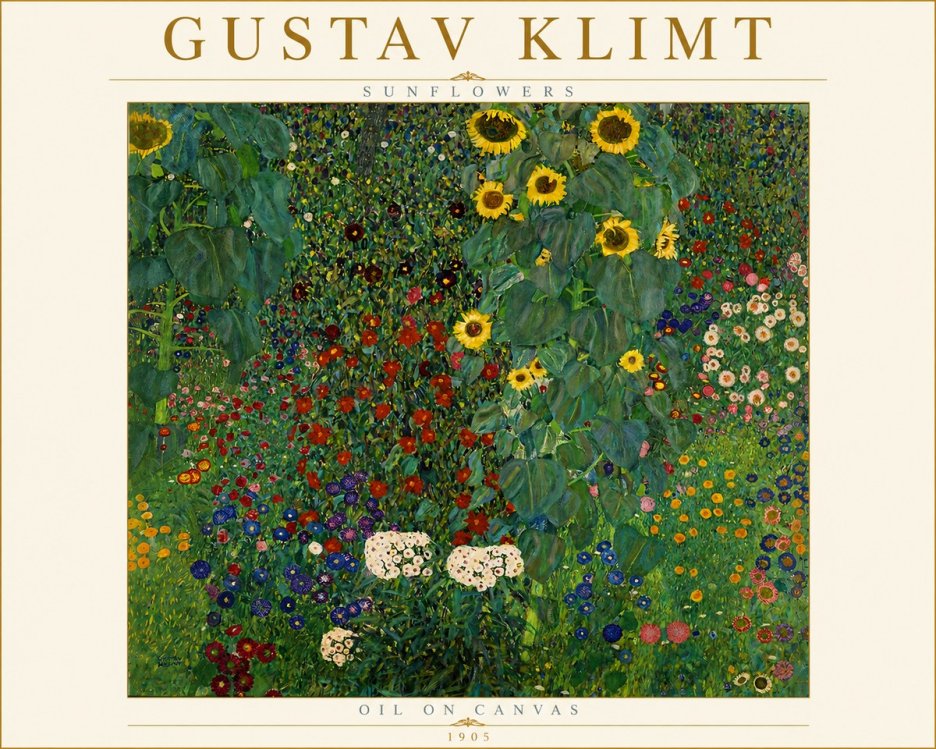 Klimt Sunflowers No6 - Poszter