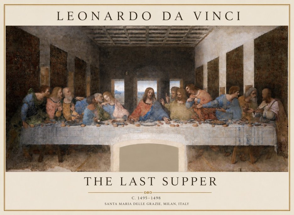 Leonardo da Vinci The Last Supper No1 - Poszter