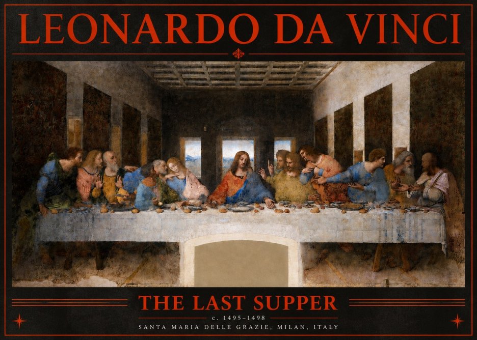 Leonardo da Vinci The Last Supper No3 - Poszter