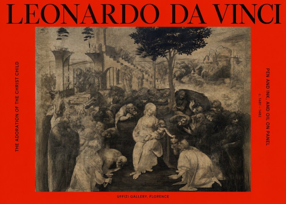 Leonardo da Vinci The Adoration of the Magi No6 - Poszter