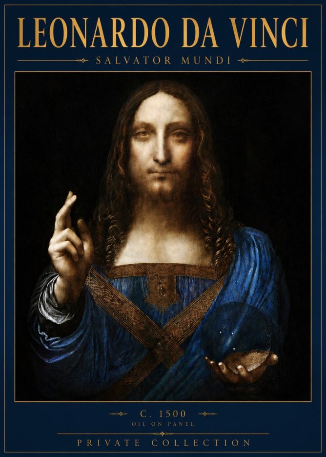 Leonardo da Vinci Salvator Mundi No6 - Poszter
