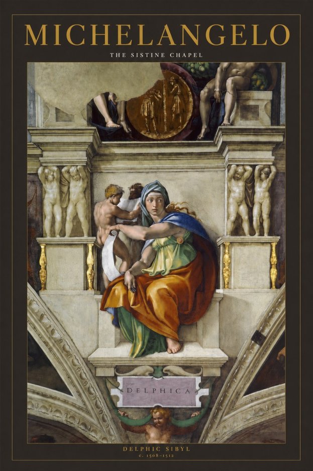 Michelangelo Delphic Sibyl No2 - Poszter