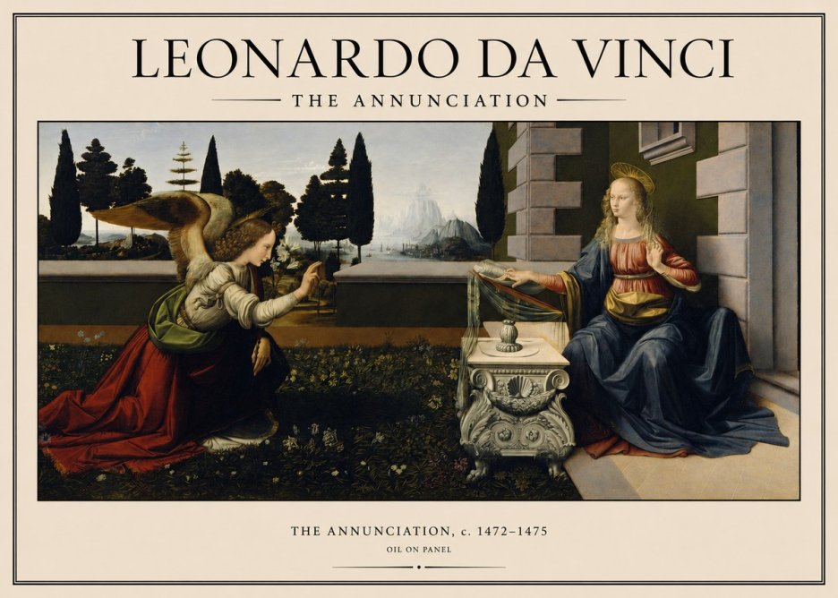 Leonardo da Vinci The Annunciation No1 - Poszter