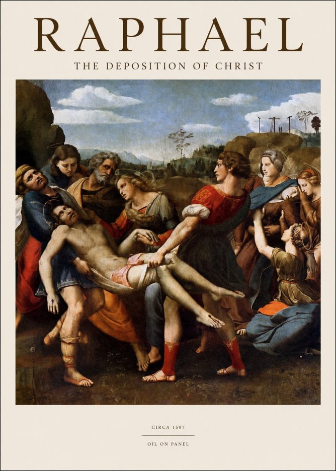 Raphael The Deposition of Christ No1 - Poszter