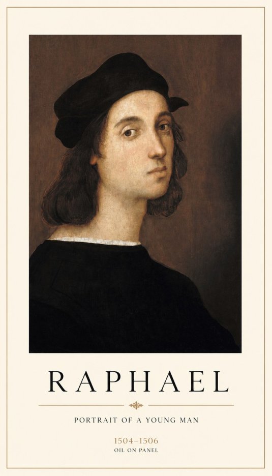 Raphael Portrait of a Young Man No1 - Poszter
