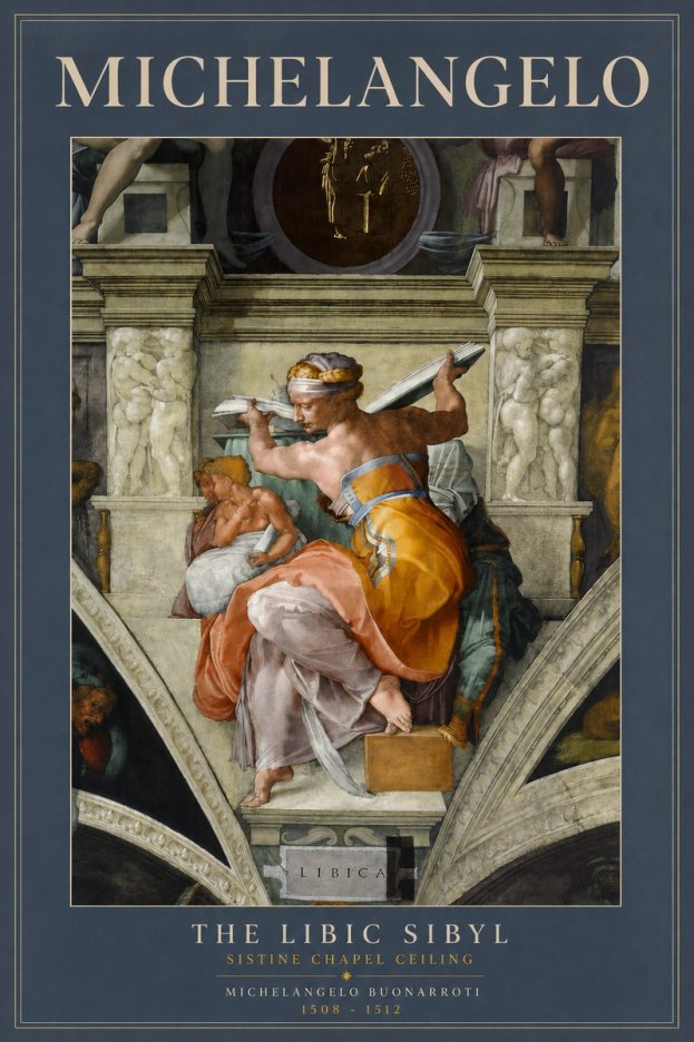 Michelangelo The Libic Sibyl No3 - Poszter