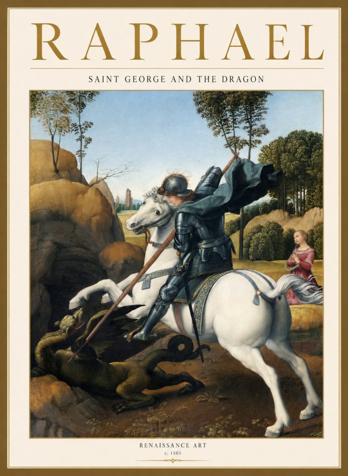 Raphael Saint George and the Dragon No1 - Poszter
