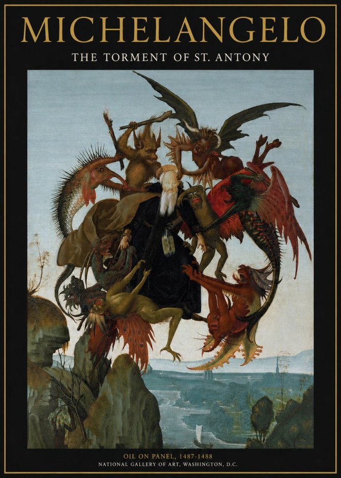 Michelangelo The Torment of St. Antony No2 - Poszter