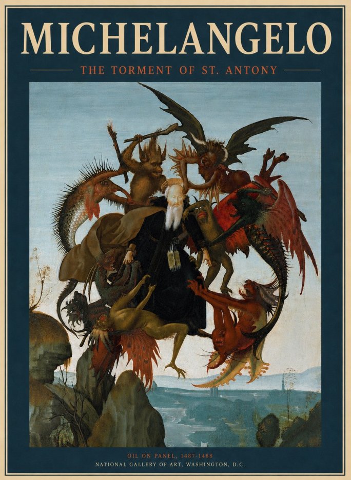 Michelangelo The Torment of St. Antony No6 - Poszter
