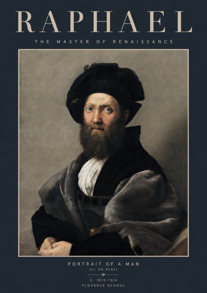 Raphael Portrait of a Man No2 - Poszter
