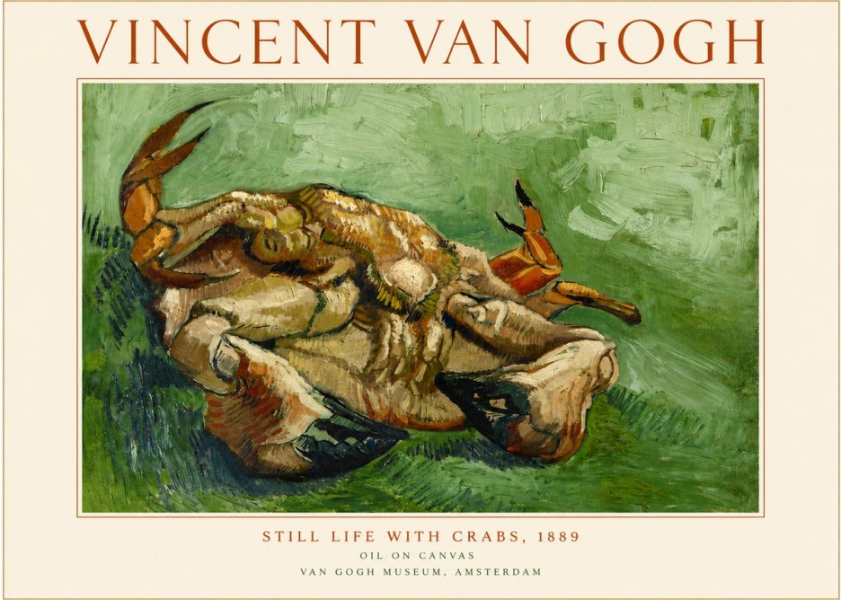 Van Gogh Still Life with Crabs No5 - Poszter