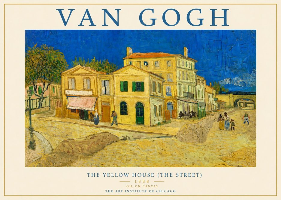 Van Gogh The Yellow House (the Street) No3 - Poszter