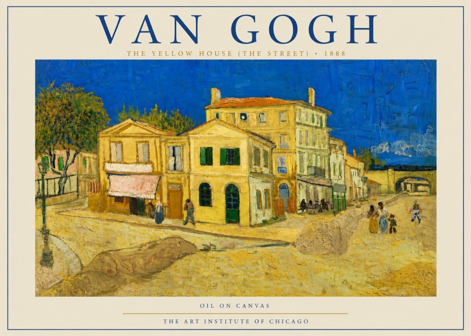 Van Gogh The Yellow House (the Street) No5 - Poszter
