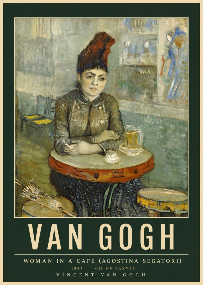Van Gogh Woman in a Café (Agostina Segatori) No2 - Poszter