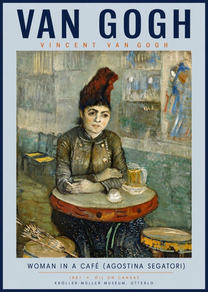 Van Gogh Woman in a Café (Agostina Segatori) No4 - Poszter