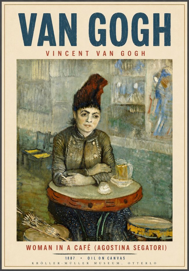Van Gogh Woman in a Café (Agostina Segatori) No6 - Poszter