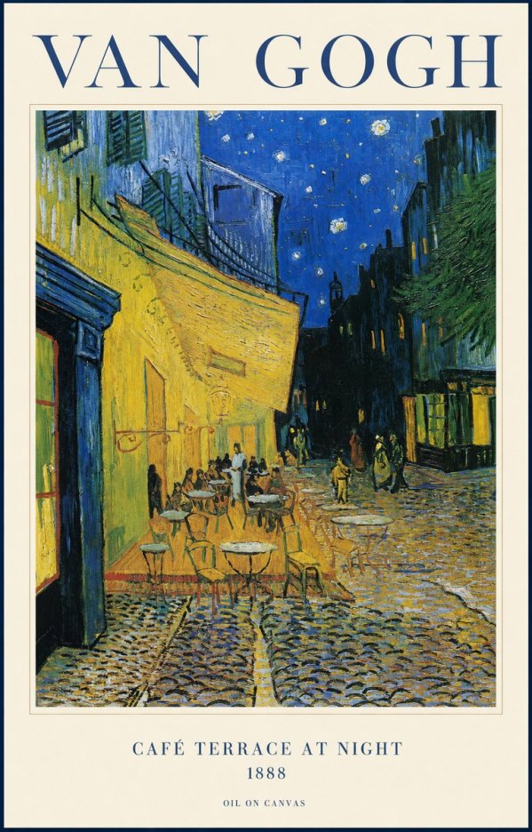 Van Gogh Café Terrace at Night No1 - Poszter