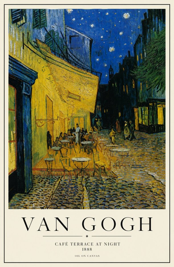 Van Gogh Café Terrace at Night No3 - Poszter