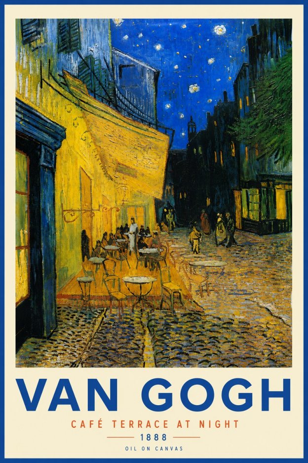 Van Gogh Café Terrace at Night No4 - Poszter