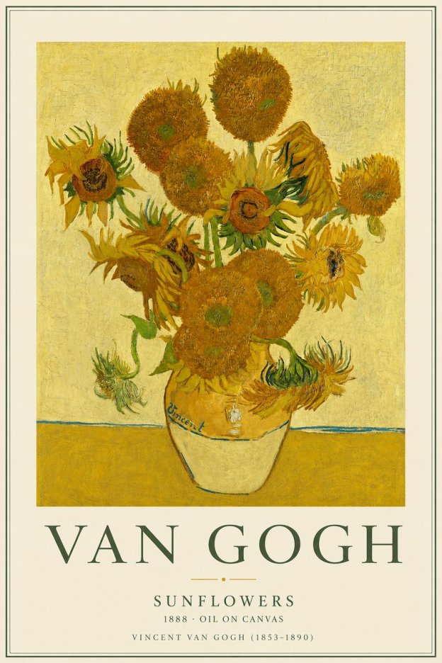 Van Gogh Sunflowers II No2 - Poszter