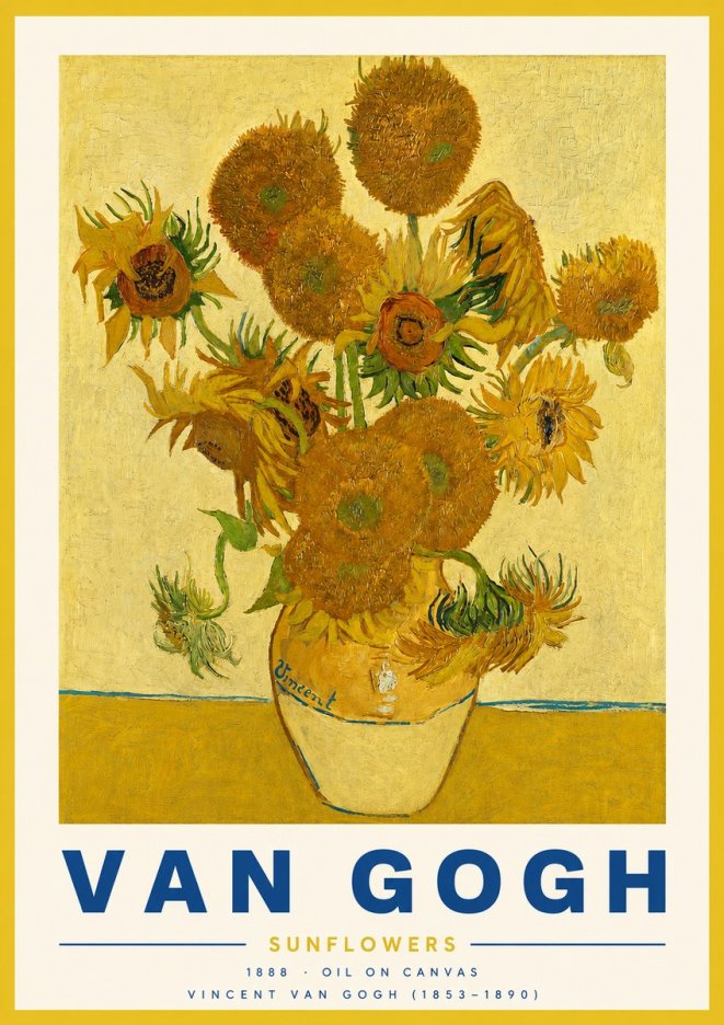 Van Gogh Sunflowers II No3 - Poszter