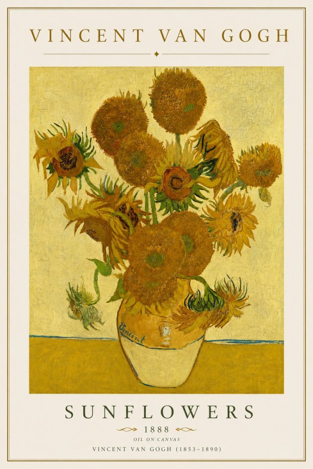 Van Gogh Sunflowers II No4 - Poszter