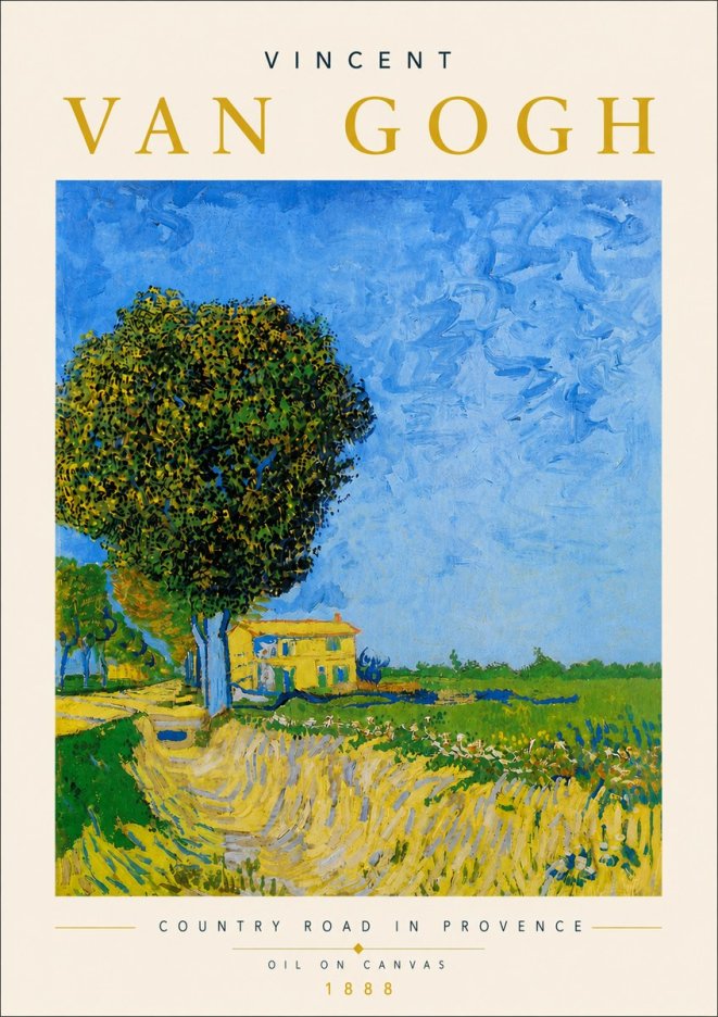 Van Gogh Country Road in Provence II No5 - Poszter