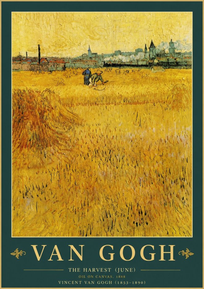Van Gogh The Harvest (June) No3 - Poszter
