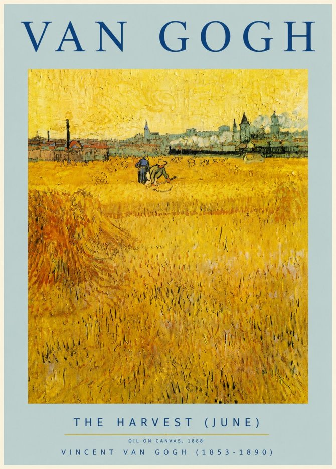 Van Gogh The Harvest (June) No5 - Poszter