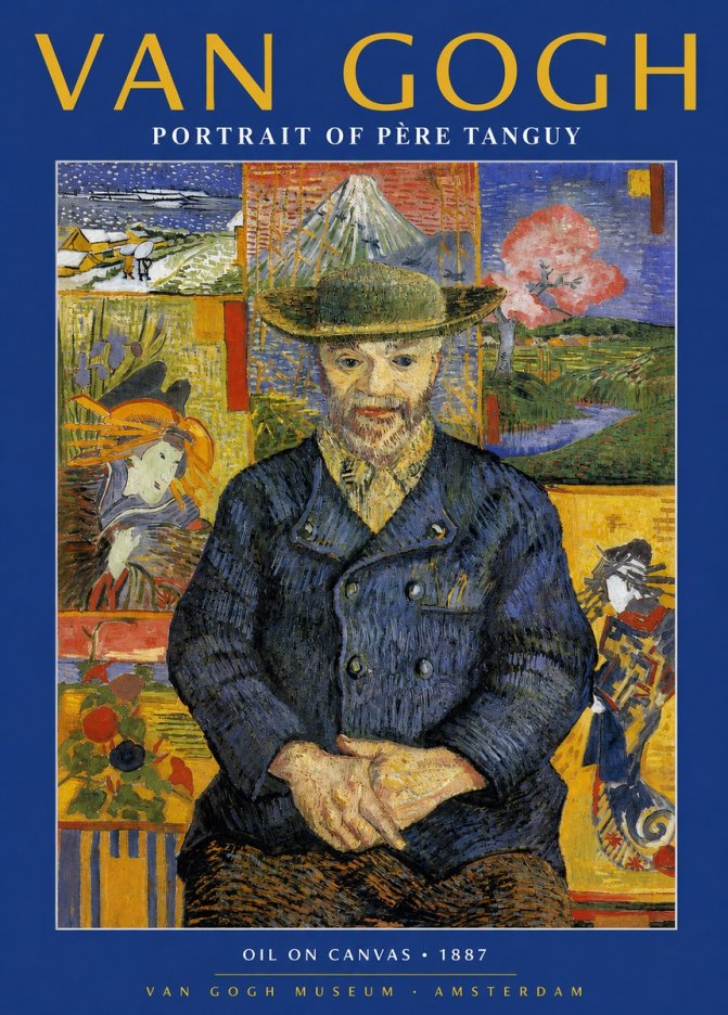 Van Gogh Portrait of Père Tanguy I No2 - Poszter