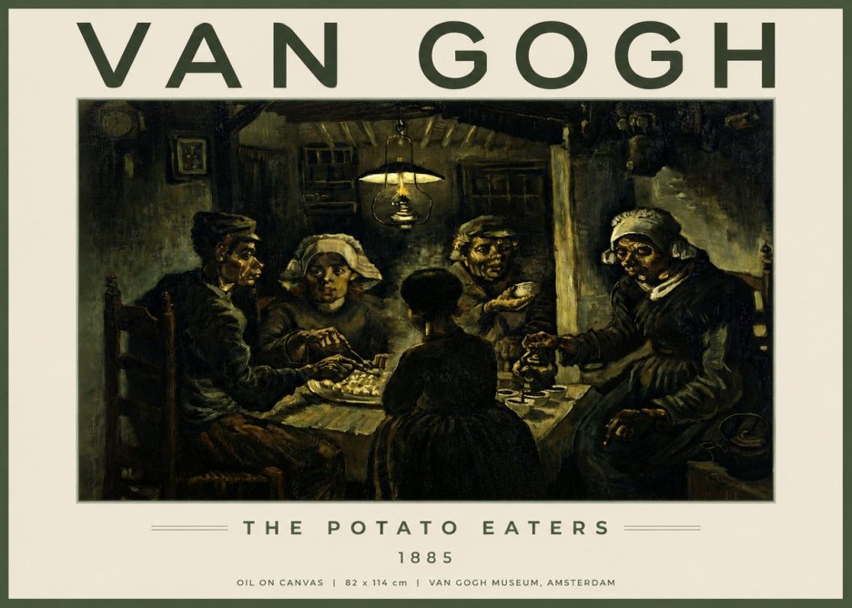 Van Gogh The Potato Eaters II No3 - Poszter