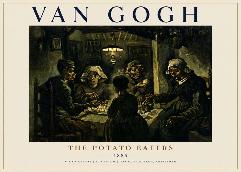Van Gogh The Potato Eaters II No5 - Poszter