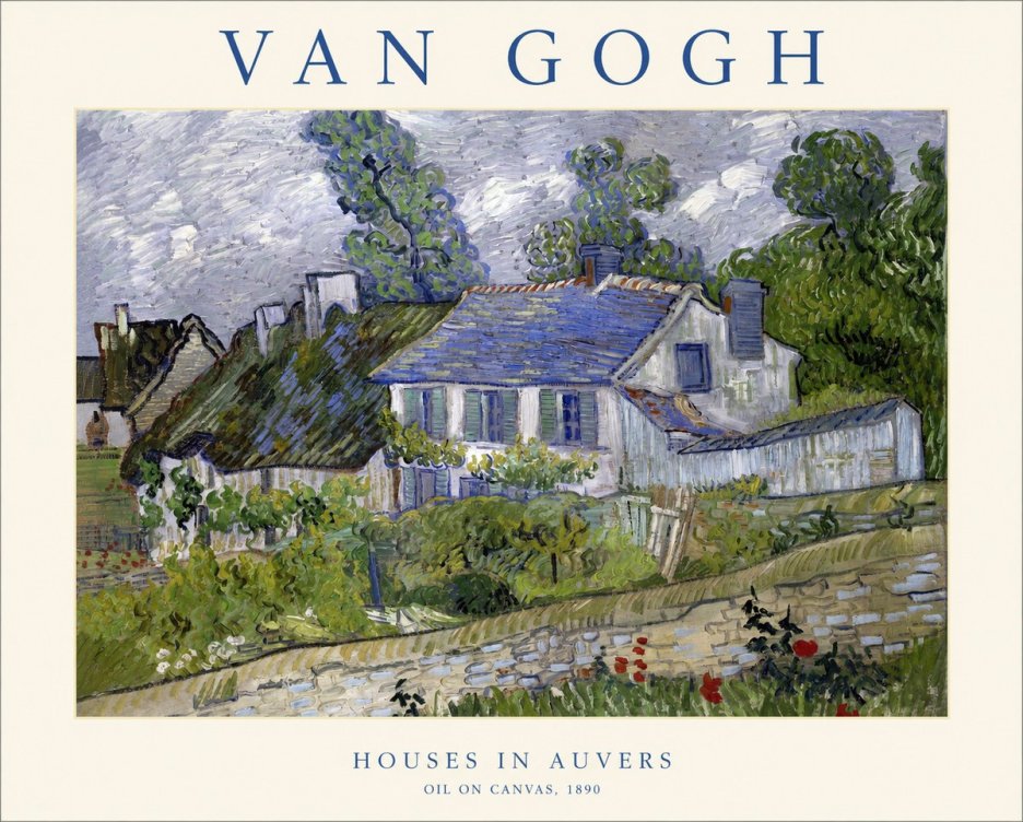 Van Gogh Houses in Auvers No1 - Poszter