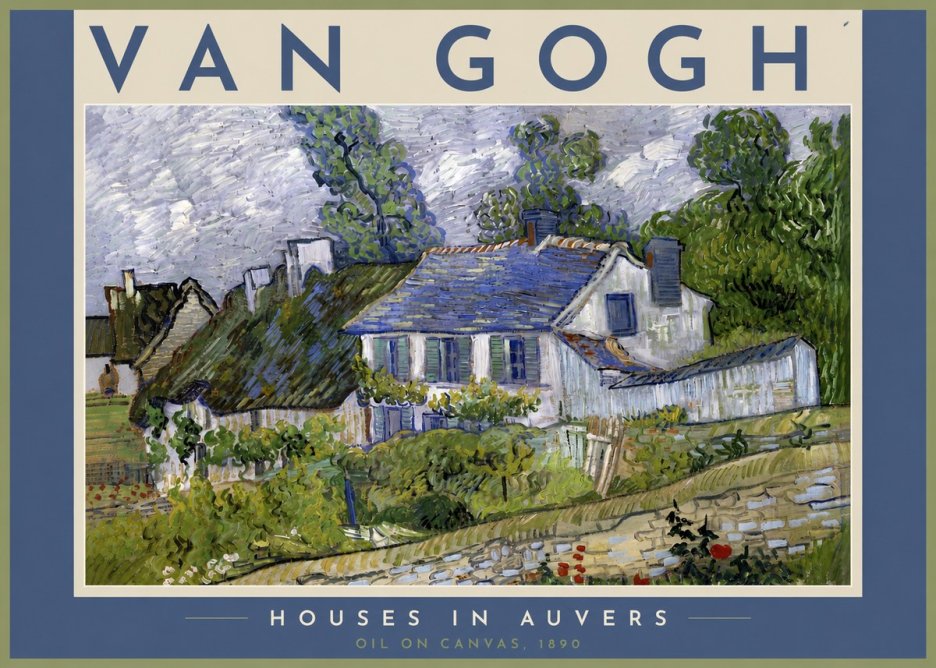 Van Gogh Houses in Auvers No4 - Poszter