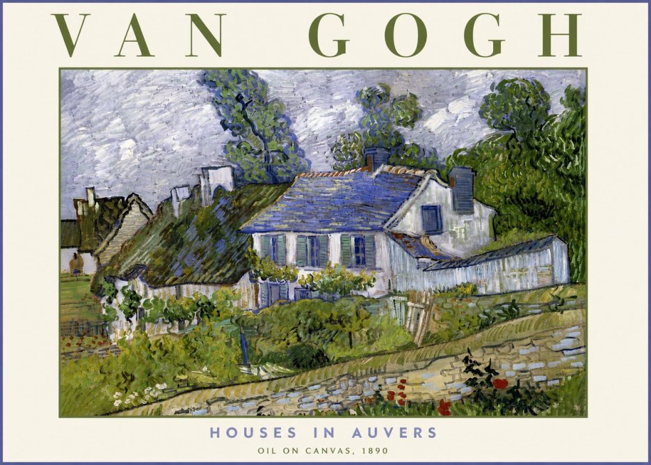 Van Gogh Houses in Auvers No5 - Poszter
