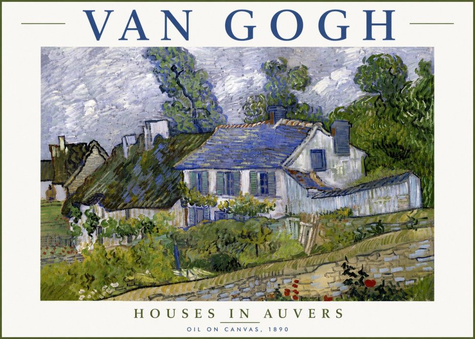 Van Gogh Houses in Auvers No6 - Poszter