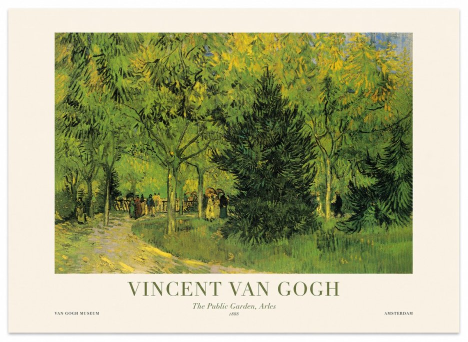 Van Gogh The Public Garden, Arles No1 - Poszter