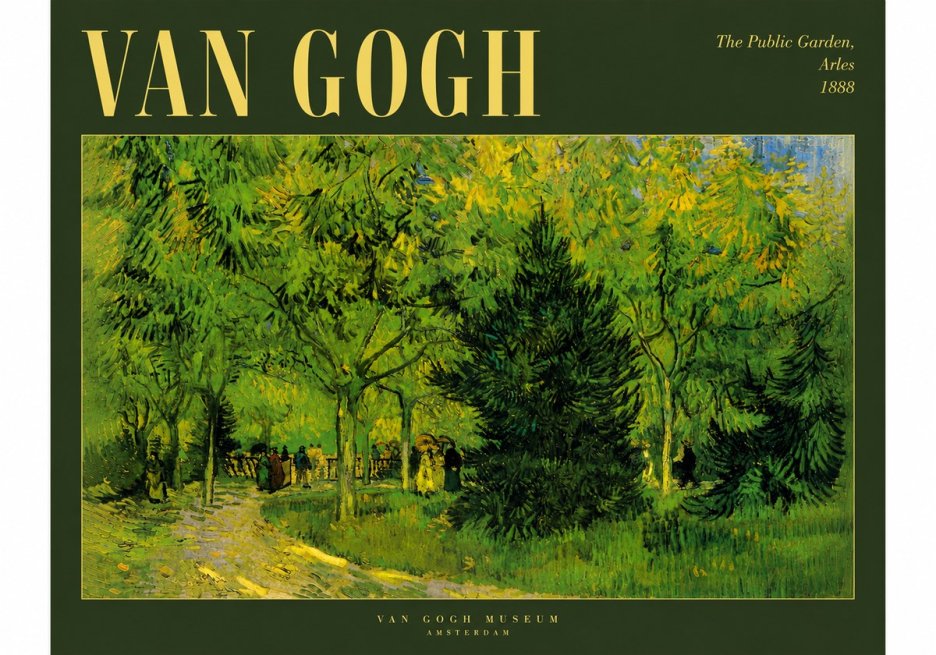 Van Gogh The Public Garden, Arles No5 - Poszter