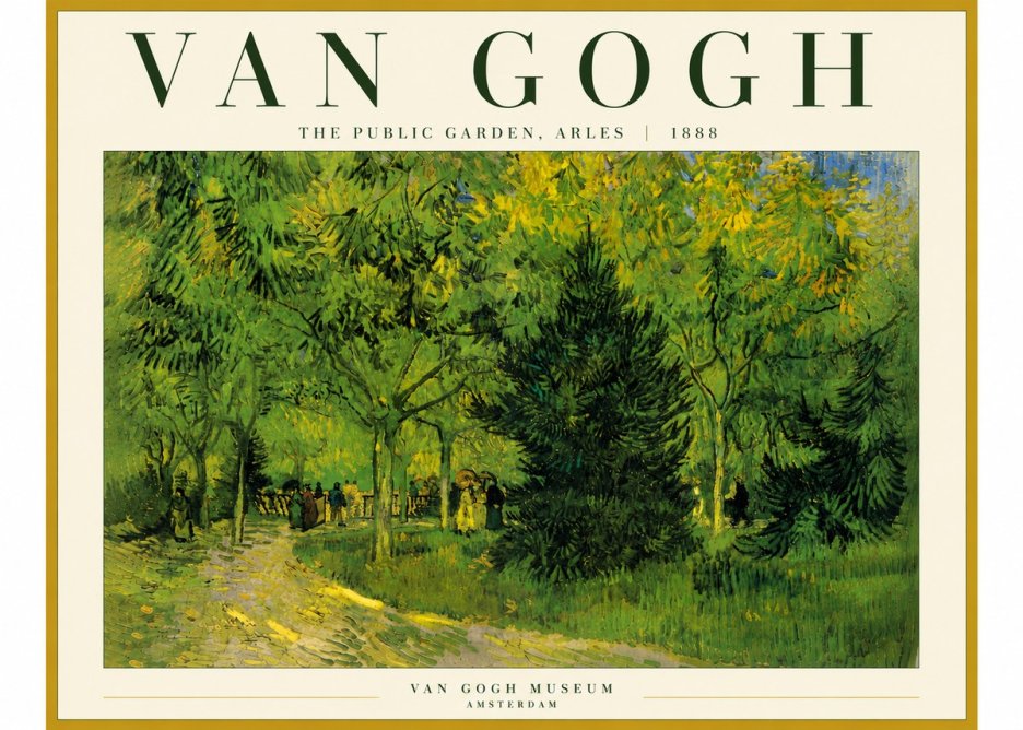 Van Gogh The Public Garden, Arles No6 - Poszter